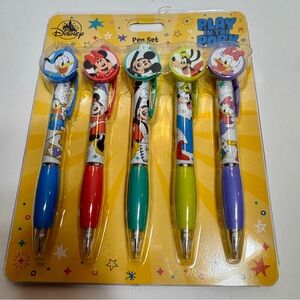 NWT Disney Parks 5 Pen Set - Play in the Park - Mickey and Friends